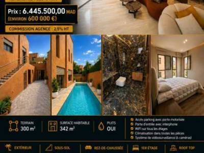 Villa luxe r&eacute;nov&eacute;e route de casa marrakech